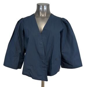 Wear Cisco Cissa Women's Wrap Lady Kimono Half Sleeve Solid Navy Blue Minimalist